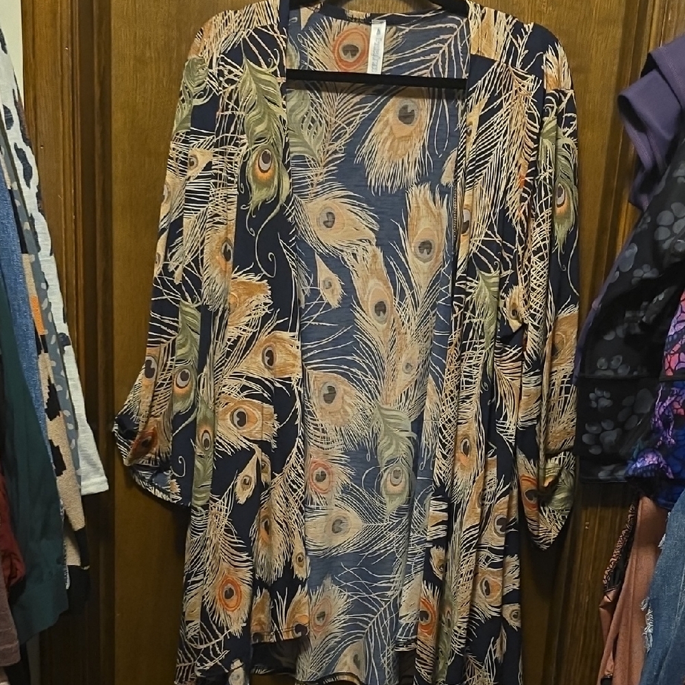 Peacock Feather Print Women's Blouse